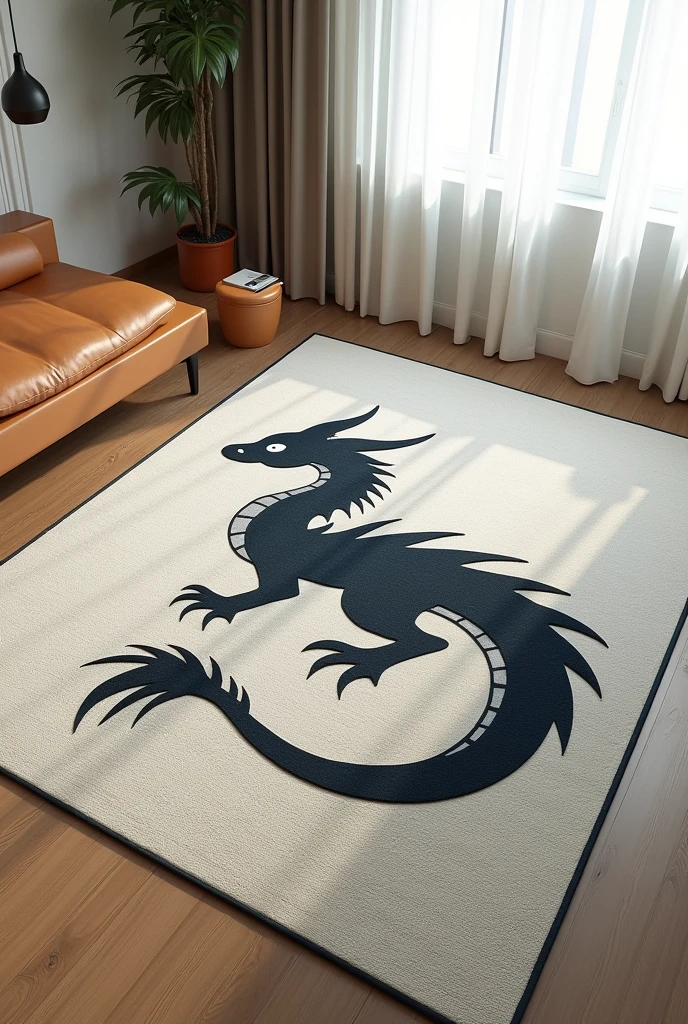 Minimalist anime Dragon rugs for bedroom made with tufting