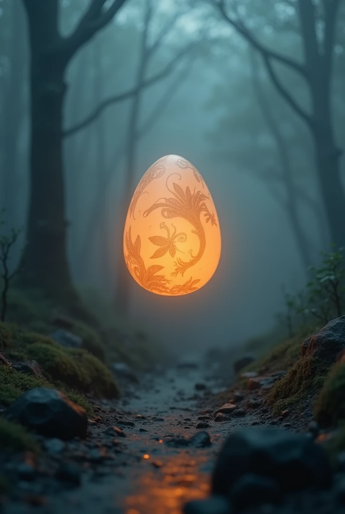 (photorealism:1.2), magic dragon egg. Inspired by Japan, dark and gloomy. magic egg. A single egg, just one egg, announcing the arrival of a , babygon.