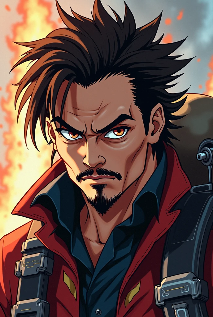 HAIRY HYDRAULIC FIREMAN JOHNNY DEPP'S FACE ANIME