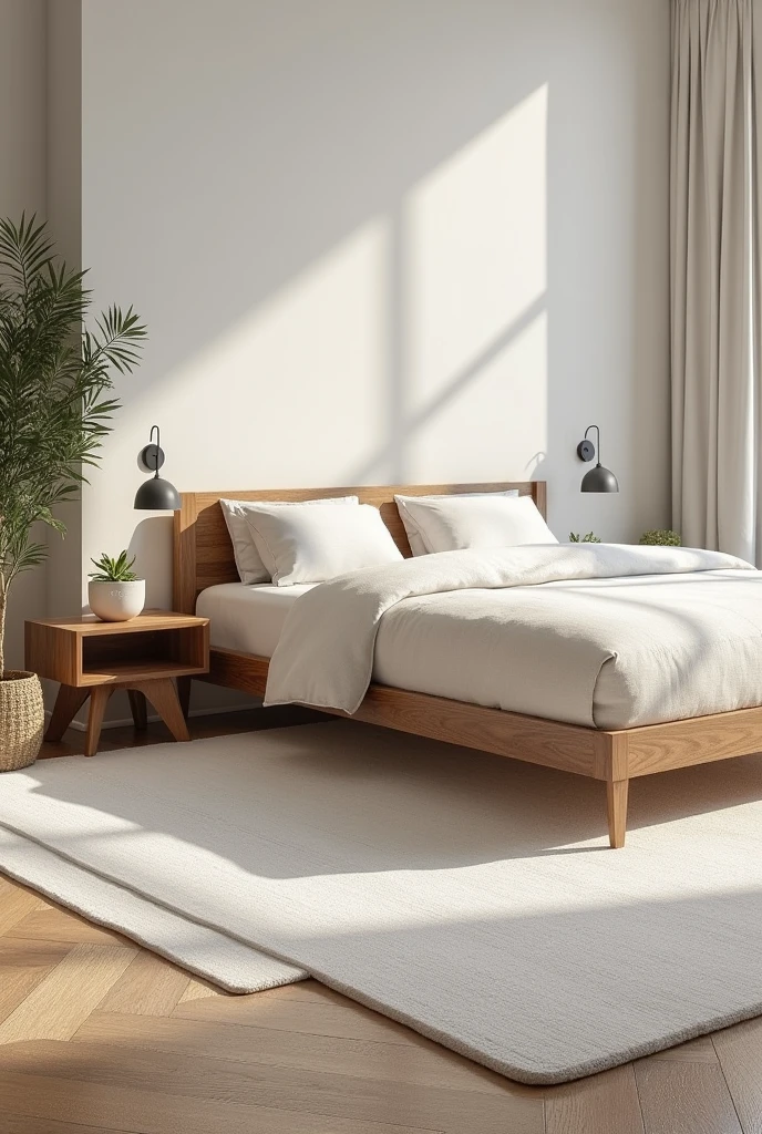 Minimalist rugs for bedroom made with tufting