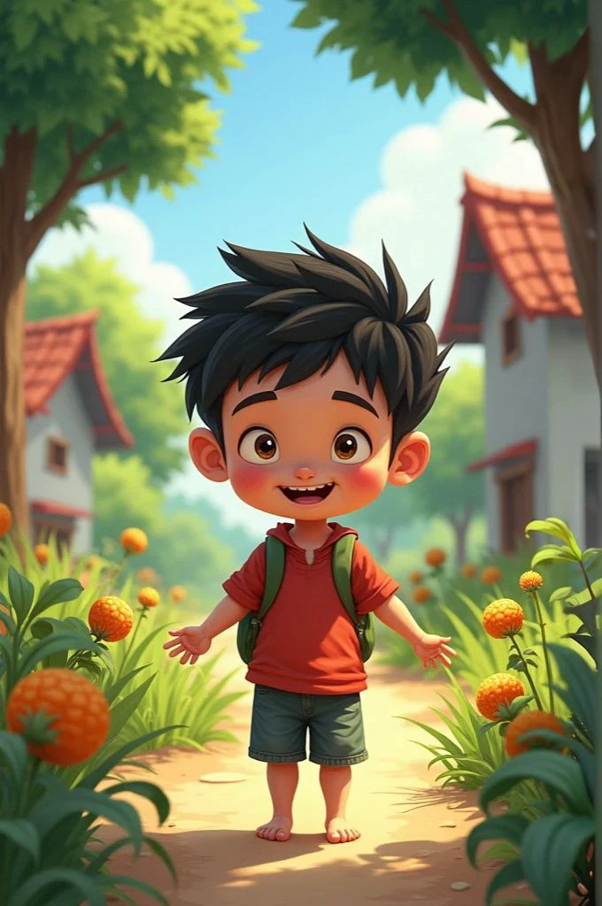 In a small village, there lived a boy named Dika. He was known throughout the village as a very naughty child.. Dika is always looking for ways to cause trouble, be it stealing fruits from the neighbor&#39;s garden, mocking his friends, or causing trouble at school.