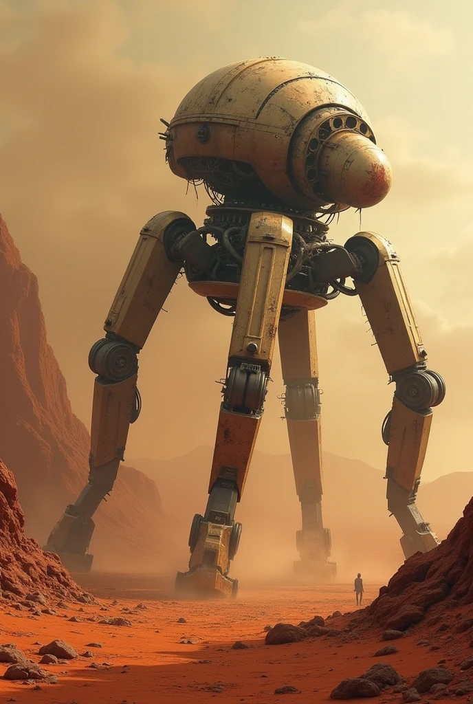 A Martian tripod
Destroyed
On the ground