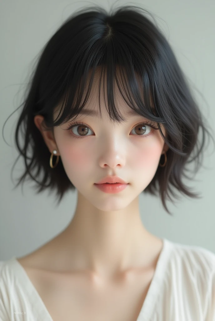 Chica con himecut hair