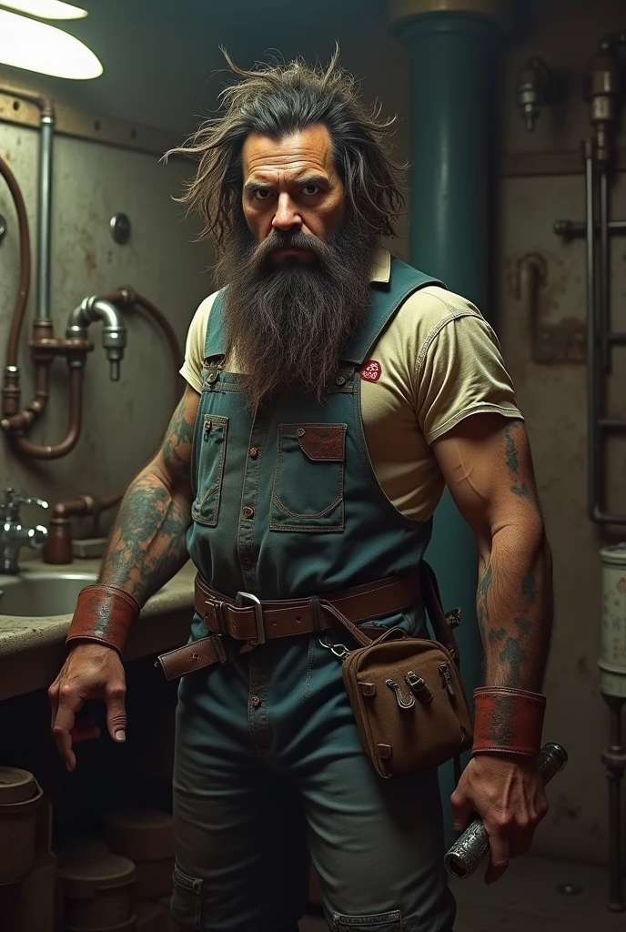 HAIRY PLUMBER LIKE JHONNY DEPP 
