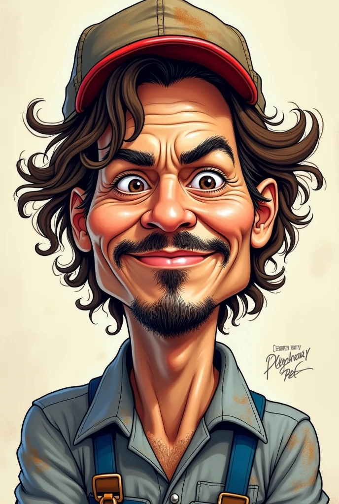 HAIRY PLUMBER JOHNNY DEPP'S FACE DRAWING