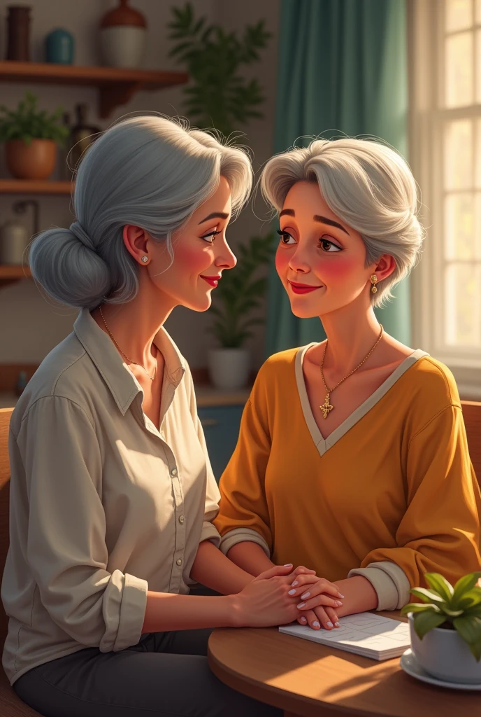 Two middle-aged mothers