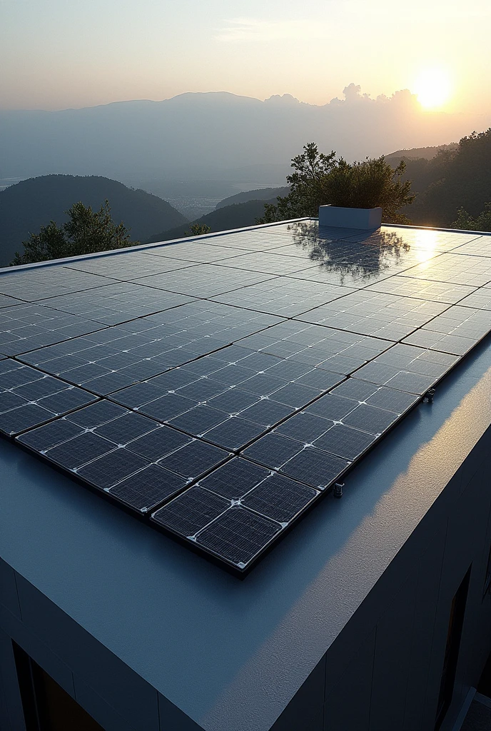 A design for a solar panel that can be used as a roof