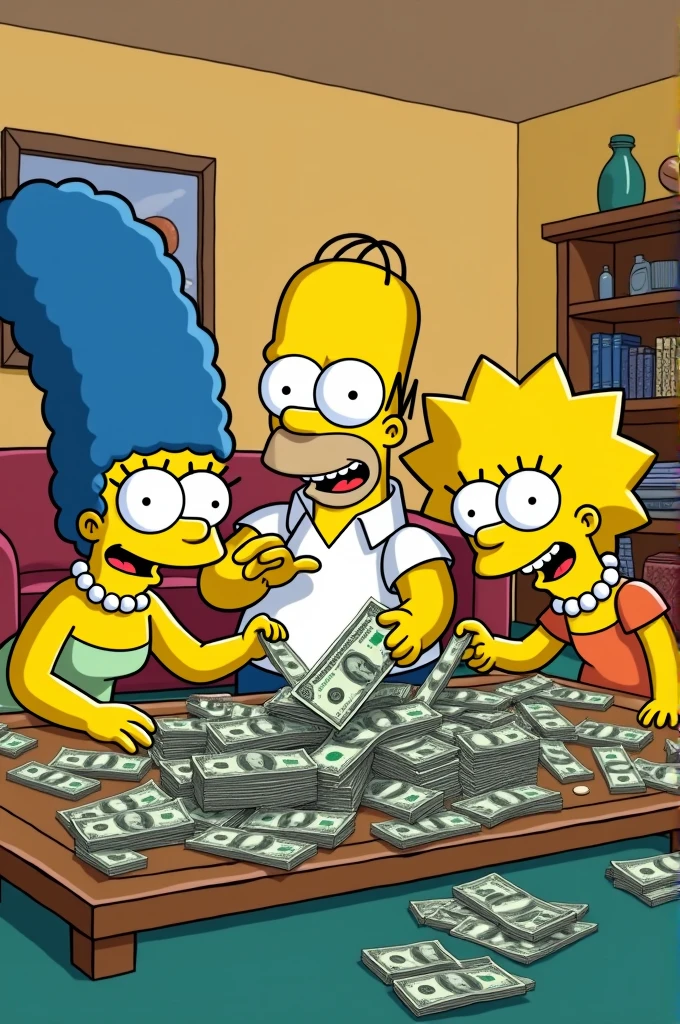 The Simpsons counted money a lot of money