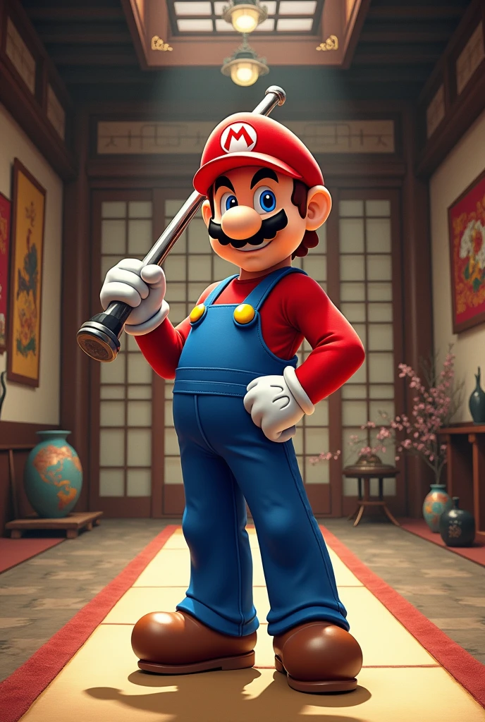 PLUMBER IN SUPER MARIO OUTFIT ,SAMURAI COURT ,JHONNY DEPPY'S FACE CARTOON VERSION
