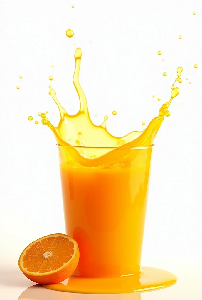 orange juice splash isolated on white background ultra realist 4k ultra HD