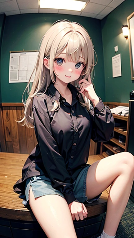 Highest quality, Very detailed, ,((blush)), Cute Girls,Couple girls,2 people,キス欲しそうに下半身を触る2 people,お腹に白色液体がかかる2 people,Baggy button-up shirt,Fisheye Lens,The bra is too loose and doesn't fit,Enlightenment、