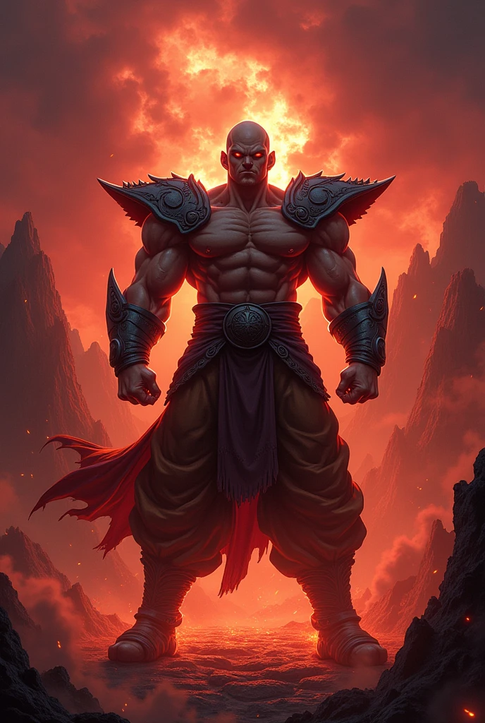 with the infernal background creates Napa from dragon ball z