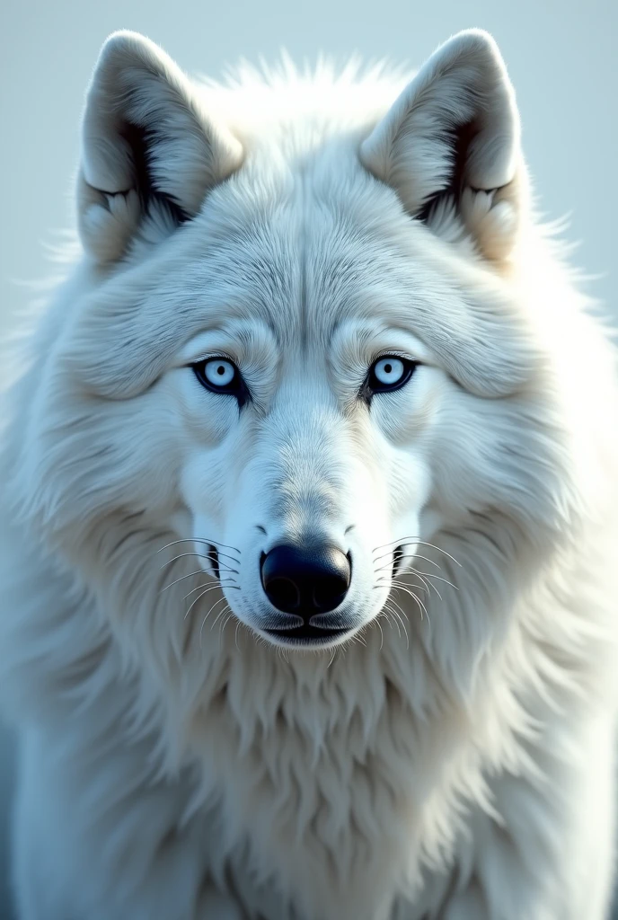I need a white wolf face wallpaper for my computer 