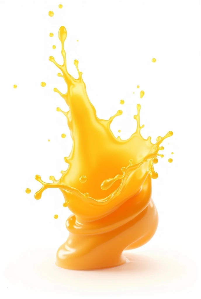 circle orange juice splash isolated on white background realist