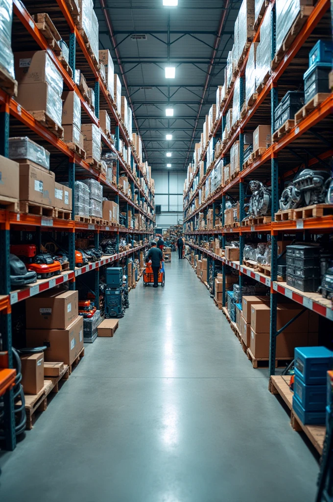 What a warehouse that sells spare parts and products for not so large vehicles would look like 