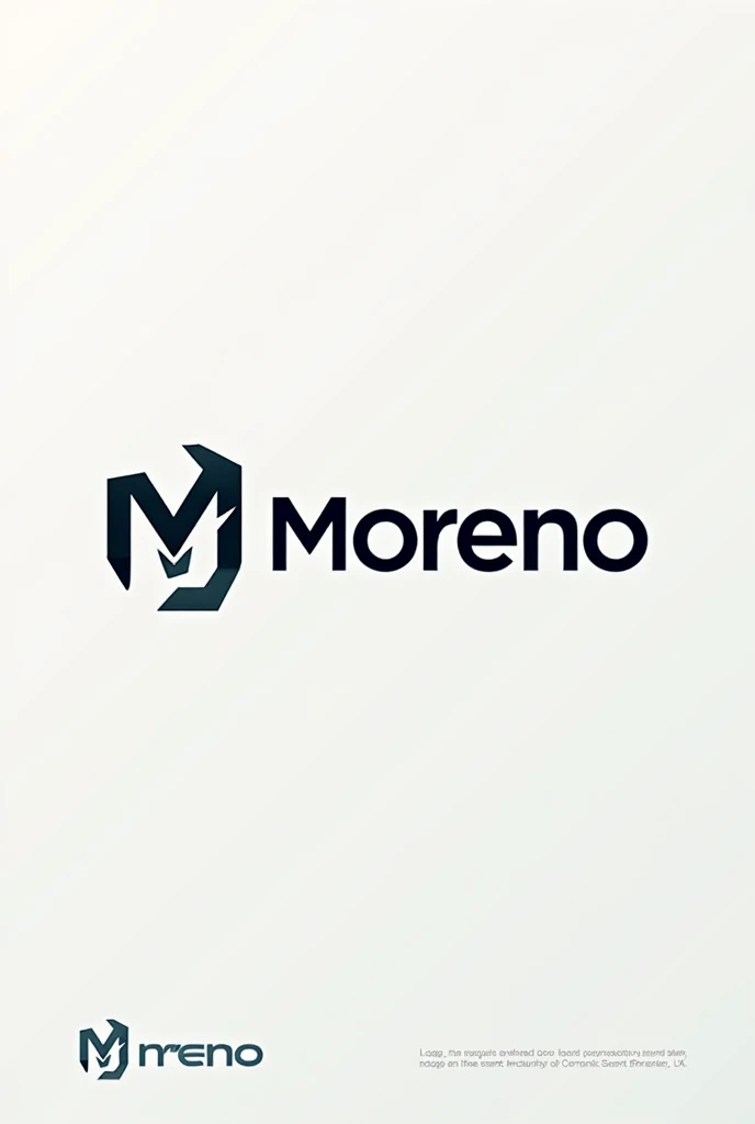Create a logo for a graphic design company named moreno