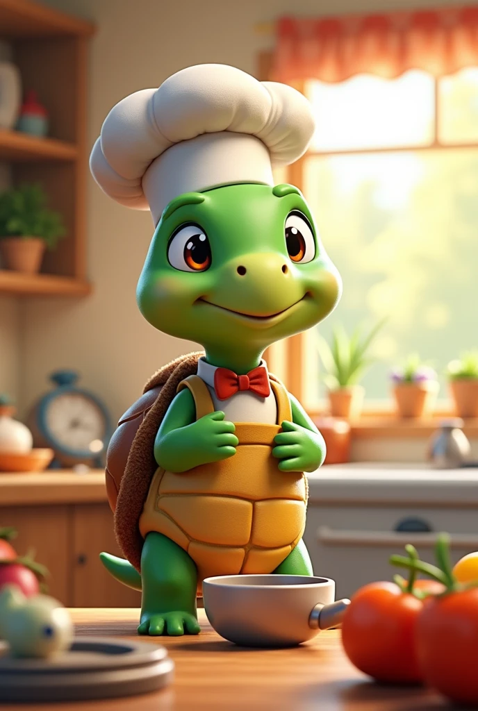 Animated turtle cooking
