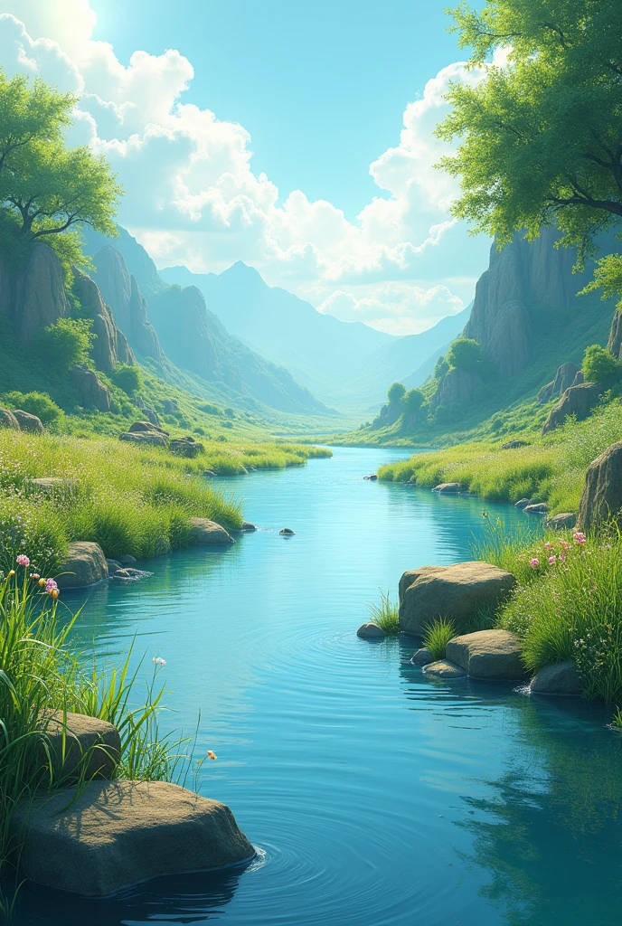 BANKS OF FLOWING RIVER