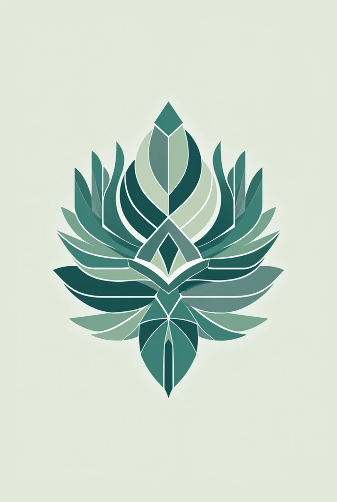 create a logo using geometric and organic shapes

