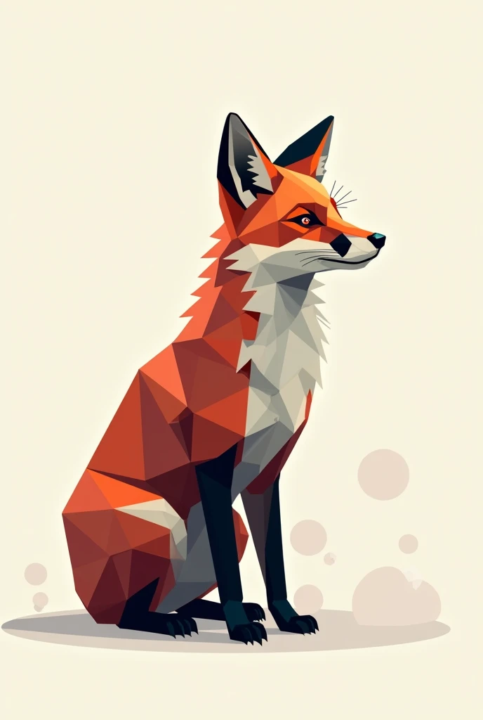Fox made of triangles, squares and circles