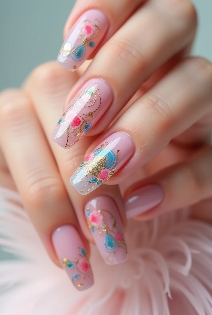 Idea for nail extension painting 