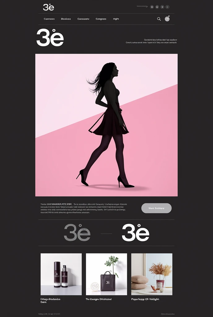 Create a logo for a cosmetics and accessories store with the name 3E cosmetics and accessories 