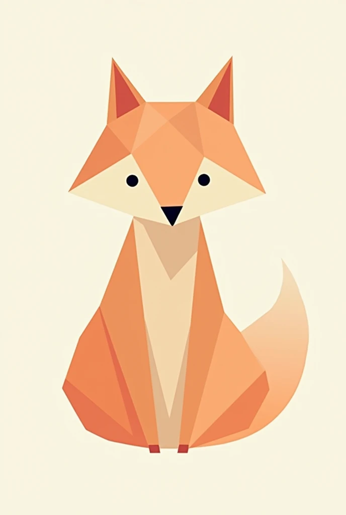 Fox made of triangles, squares and circles, super easy to draw And the square?
