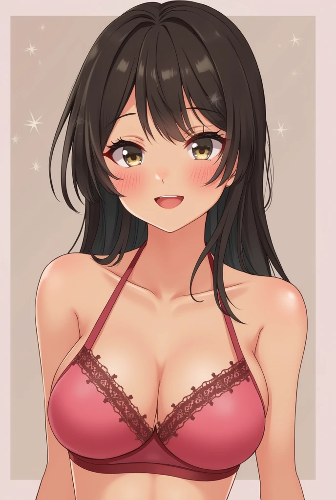 Adorable, 1 girl, (Face to face), 20-year-old, Face, Happy, Half Body Portrait, (Facial details: 1), (Eye details: 1), ((Medium chest)). ((Wearing lingerie))Asuka Langley