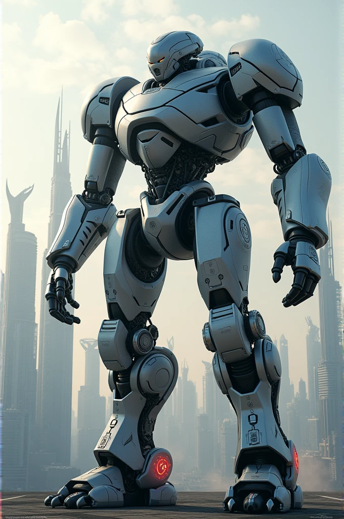 I want Transformers, preferably not, I want something really cool cybernetic with a giant robot with a cybernetic background with buildings