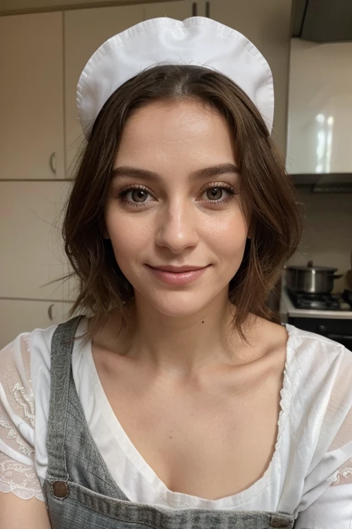 portrait photographique, âge 30 ans, visage parfait, Cheveux mi-longs, souriant de manière séduisante, (Texture de la peau:1.1), (visage très détaillé:1.1), (Chef de'ouvrages d'art), (Réaliste), ultra haute définition, 4k, ultra haute résolution, grain de film, Éclairage cinématographique, éclairage naturel, Image brute