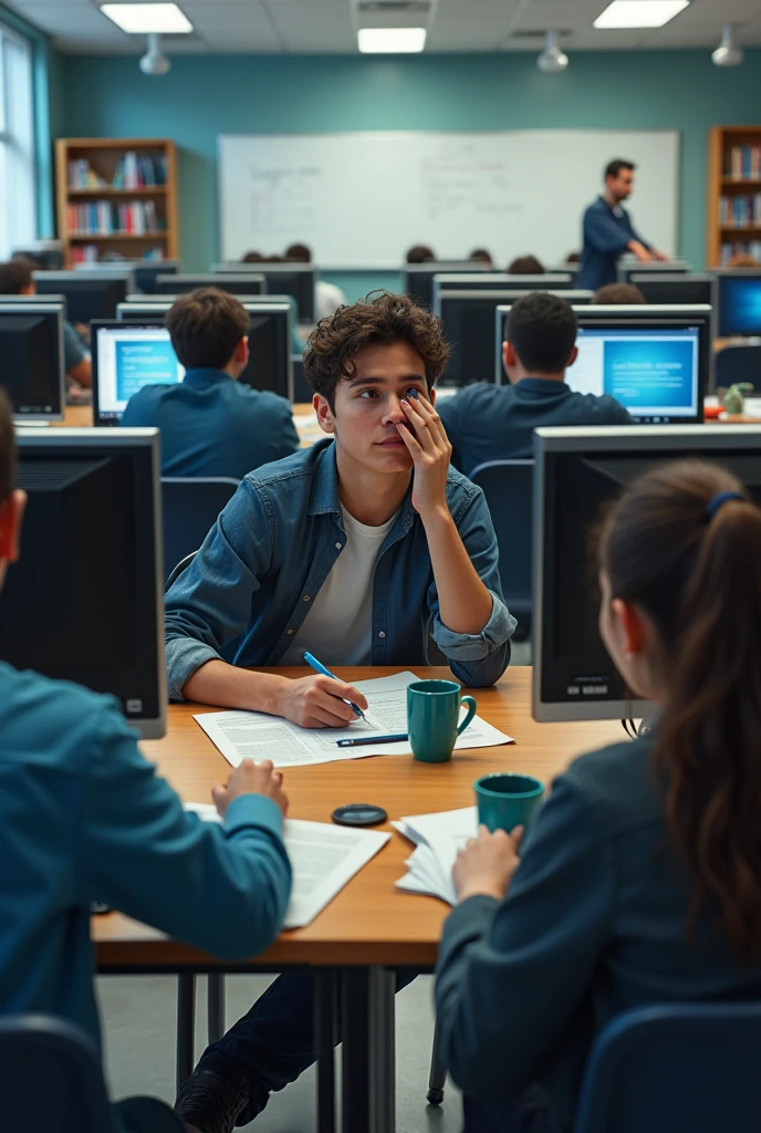 In the computer room, Computer science students were left without being able to work.