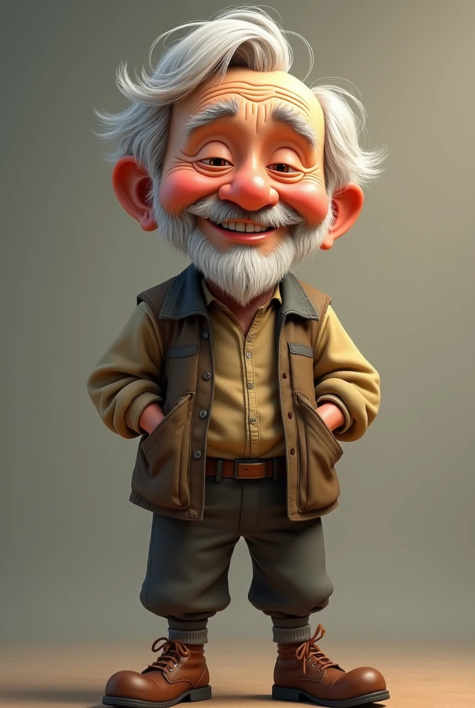 OLD MAN STANDING SMILING