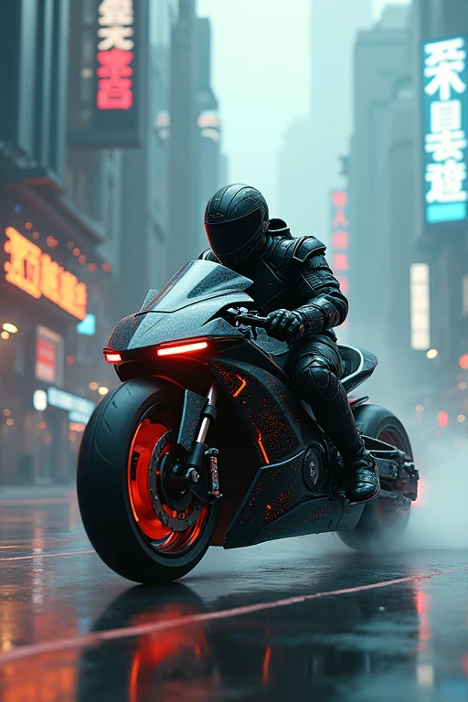 Samurai on a bike SF cool image