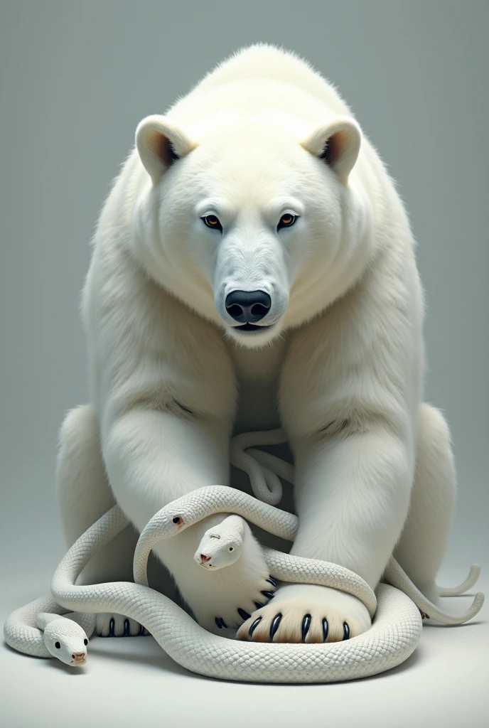 White bear and snake white