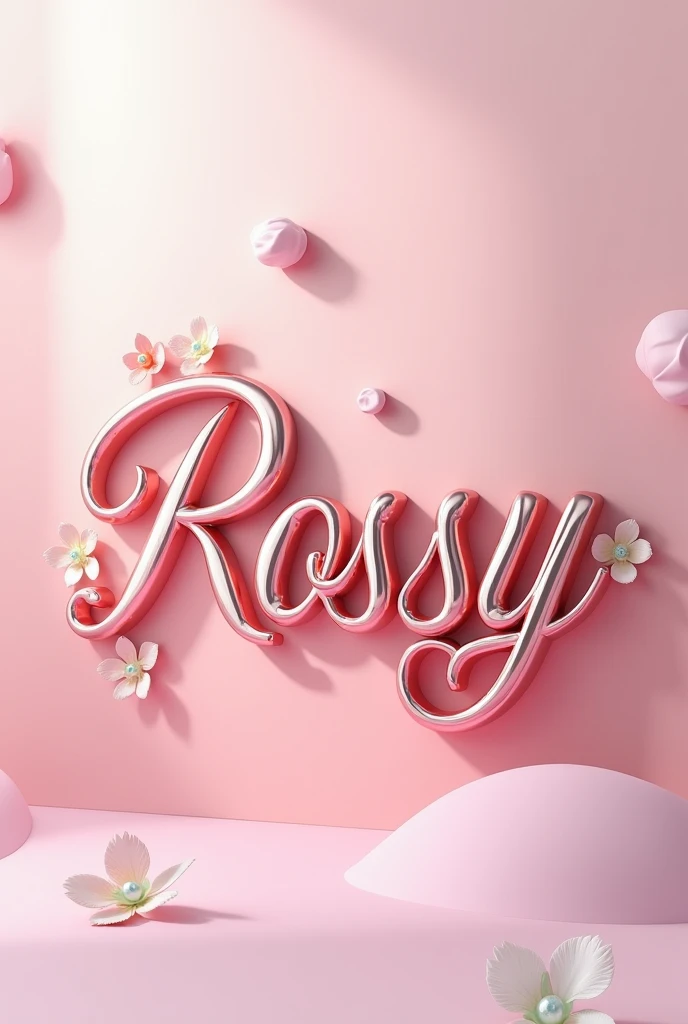Logo 3D Rossy Makeup & Store