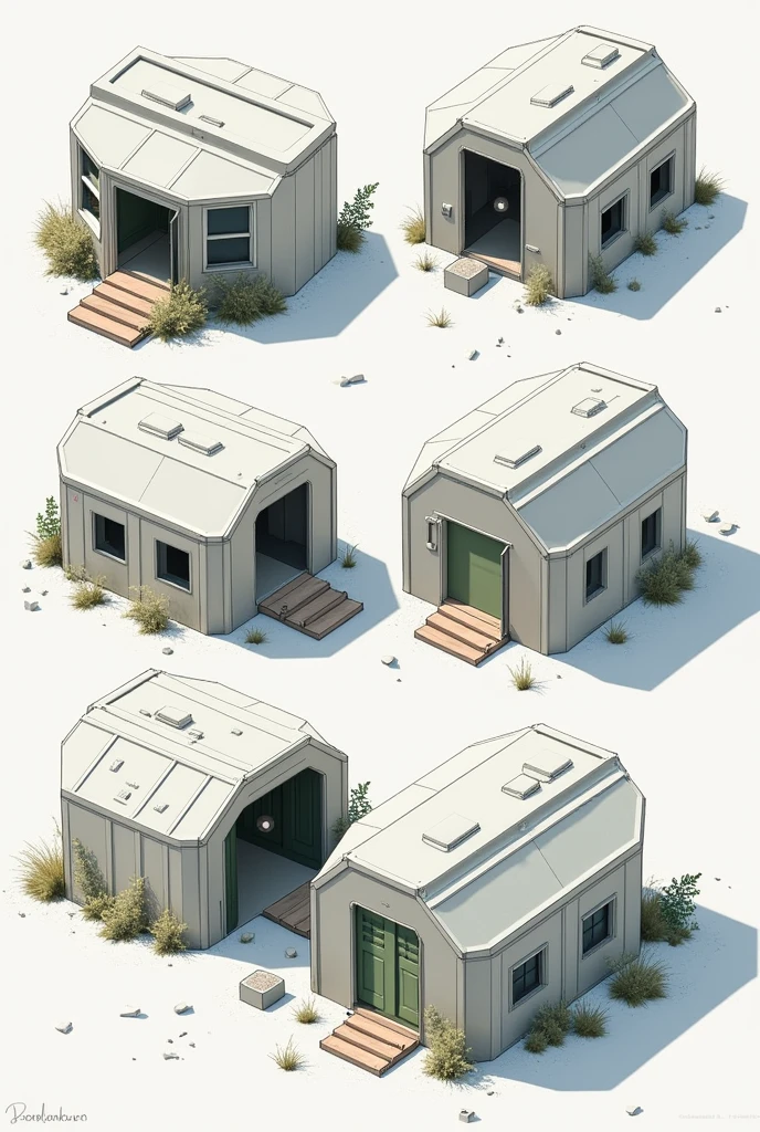 Octagon-shaped temporary shelters