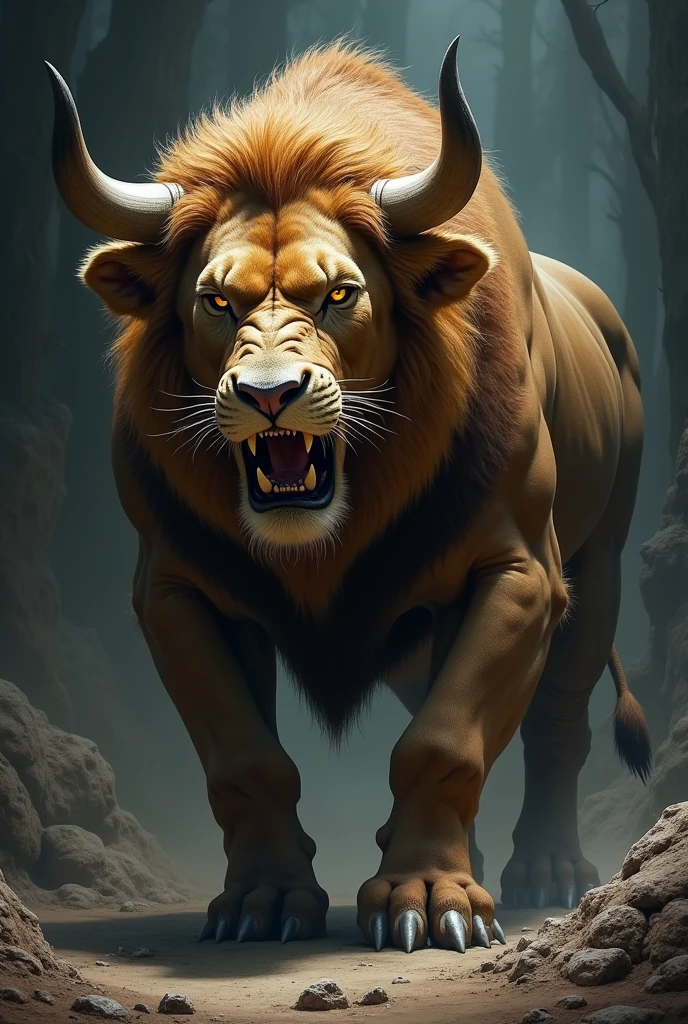 Pet bul and lion hybrid danger image