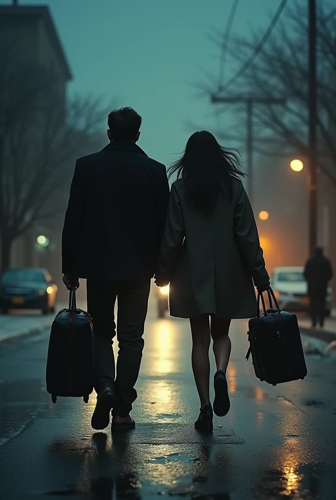 The young man escapes from his father and goes with his girlfriend Susan