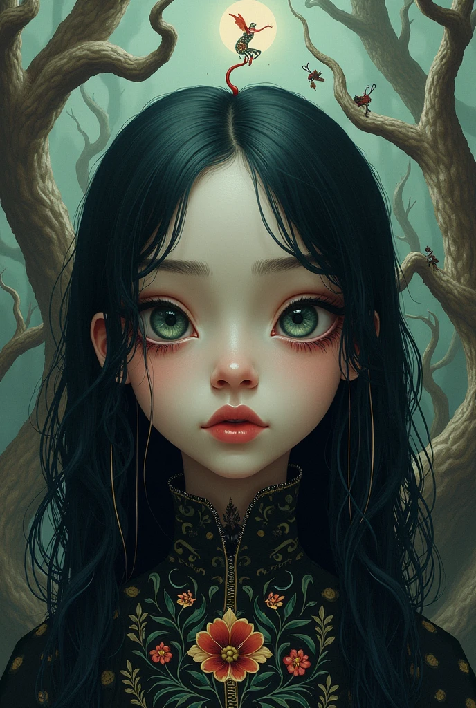Billie Eilish art Tim Burton