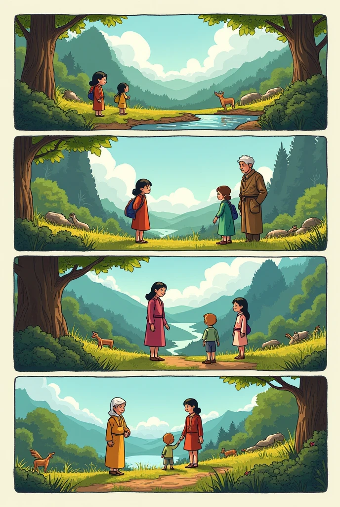 a simple 4-comic drawing about not killing nature 