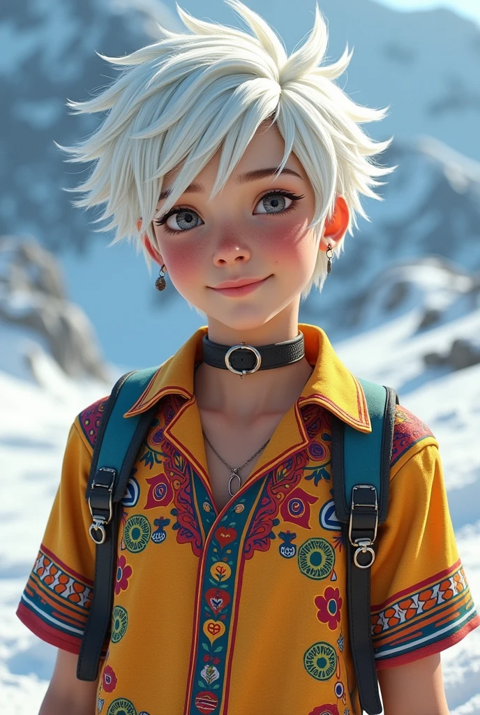 A ager with a Brazilian shirt and snowy hair
