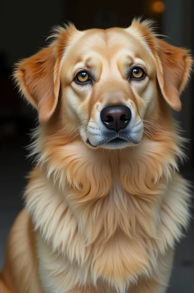 lobo (woman's pet) and woman (age approximately 15 years. medium blonde hair and olive green eyes)