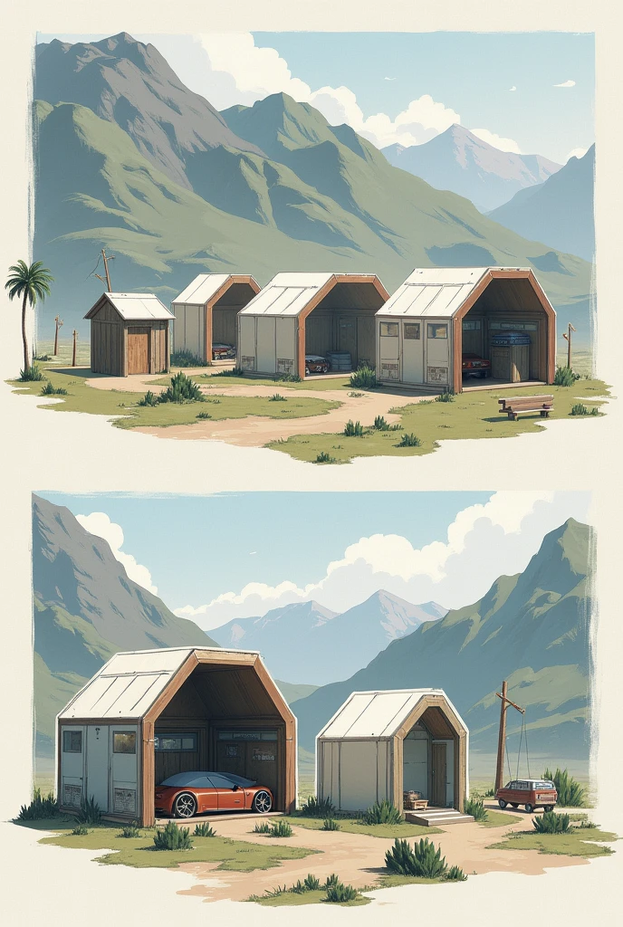 Octagon-shaped temporary shelters