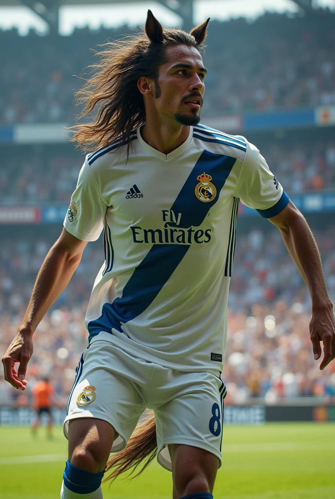 I am only a translate agent, delgado, Long hair , blue eyes, good background, good background, big red lips, nice legs, good background, Ultra realistic, , fit, Horse tail(Action camera:1.6)(Football field full of people:1.4) RealityCampus_hanna (Horse tail negra.1.3)(real madrid football uniform:1.4)(playing Soccer:1.6)((Photographic focus, Degrees of freedom, opening, incredibly detailed and intricate, character, hypermaximalist, elegant, florida, beautiful, exotic, developer, attractive, attractive, lover, Hyper realistic, Super detailed, (Lens flare:1.1) heresy flares)) (playing:1.8)(sweat.1.7) Real Madrid player from Adidas, the Bolivian team, with white Adidas shorts, white socks with shin guards, adidas bluesky soccer shoes, ultra realistic in 8k, visible underwear, long dark hair makes faces missing stretcher