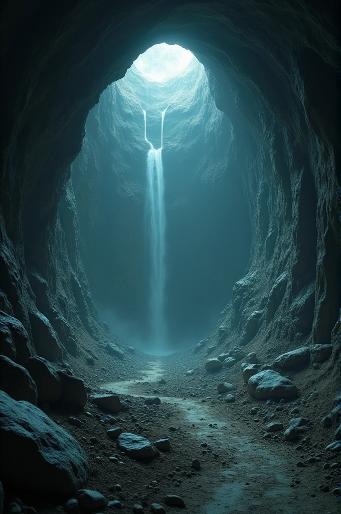 A drgaon sleeping in a huge cave 