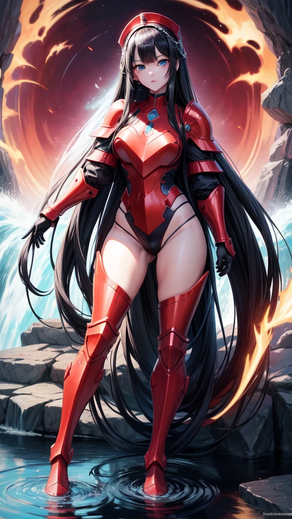 ((tohsaka_rin_fatestaynightufotable, anime_style)), grand mage armour, skimpy leotard armour, jewels and magic, action pose, posing, seductive, 4k, highres, masterpiece, HDR, UHD, sharp focus, highly detailed armour, (a beautiful detailed anime girl with long red hair in a seductive action pose, wearing a grand mage armour with a leotard-style armour design, jewels and magic effects, 4k, highres, masterpiece, HDR, UHD, sharp focus, highly detailed armour, photorealistic, cinematic lighting) 