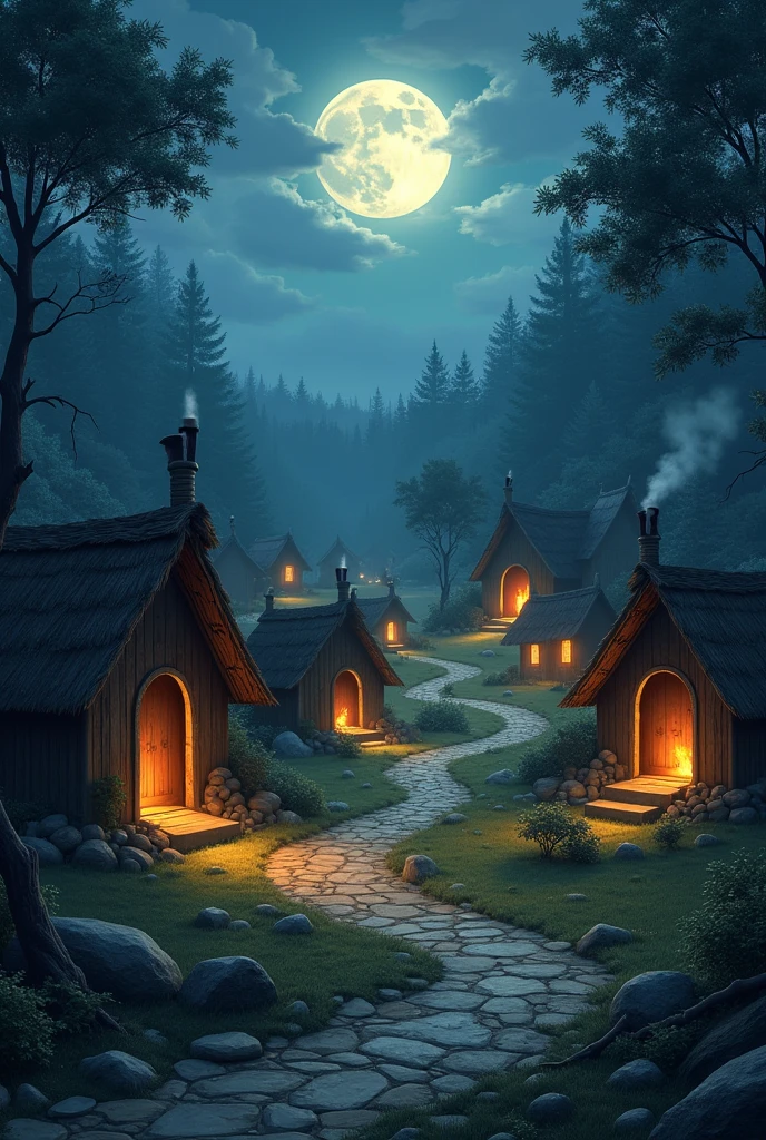 Make 10 huts at night and to get to the hut find a stone path and fire to light the way