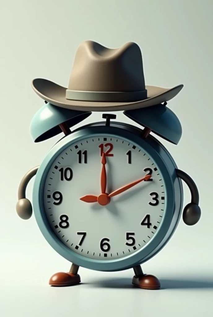 Alarm clock that is a wearing a hat