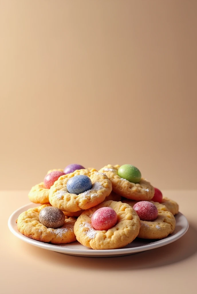 cookies with jelly beans on top