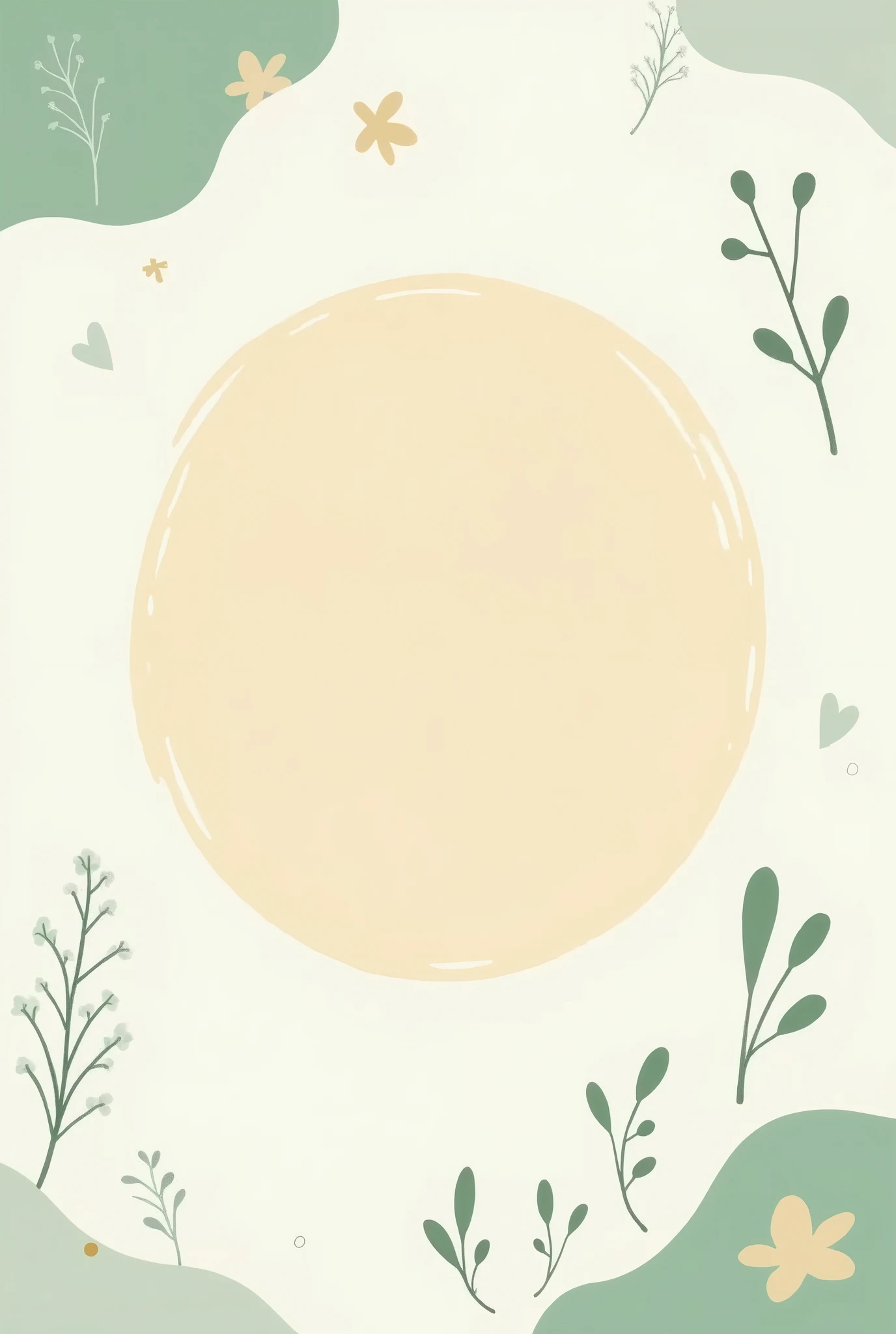 Create a banner picture for an Instagram story , on the topic of a selection of psychological help in pastel, gentle green and beige tones , in the background there may be a drawing about psychological support. The main text is highlighted in a beige circle. Create several pictures in this style
